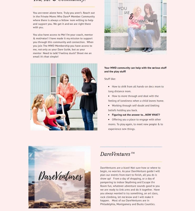 Beautiful web pages in light pink color theme using Beaver Builder